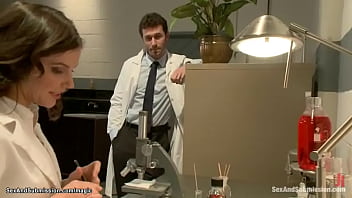 Jelous husband James Deen binds his hairy pussy cheating wife Bobbi Starr and with colleague Steve Holmes anal gang bang fucks her in the hospital